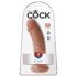 King Cock 8 dildo (20 cm) - tamno prirodna