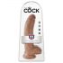 King Cock 9 dildo s testisima (23 cm) - smeđa