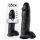 King Cock 12 s velikim testisima dildo (30 cm) - crna