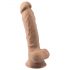 Silexd 7 - dildo sa vakuumskom bazom - 17,5 cm (natural)