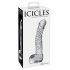 "Icicles No. 61 - stakleni dildo s testisima i penisom (prozirni)"