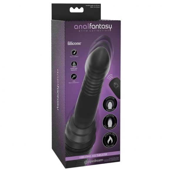 Analfantasy Ass Thruster - crni analni vibrator s potiskom