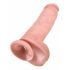 King Cock 11 - dildo s vakuumskim postoljem i testisima (28cm) - prirodno