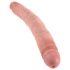 King Cock 12 Slim - dvostruki dildo realističnog izgleda (31 cm) - prirodni