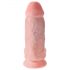 King Cock 9 Chubby - dildo s postoljem i testisima (23 cm) - prirodni