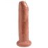 King Cock 7 - realistični dildo (18 cm) - tamna prirodna