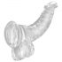 King Cock Clear 7.5 - vakuumska čašica, dildo za testise (19 cm)