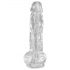 King Cock Clear 8 - vakuumska čašica, dildo za testise (20 cm)