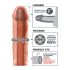 X-TENSION Mega 2 - realistični penis rukav (20,3 cm) - prirodni