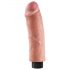 King Cock 8 - savitljivi, realistični vibrator (25 cm)