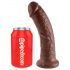 King Cock 8 dildo (20 cm) - smeđa