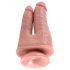 Dupli penetrator King Cock - realistični dupli dildo (prirodni)