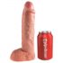 King Cock Strap-on 10 - šuplji dildo na štipaljku s pojasom (25 cm)