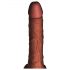 King Cock Plus 7,5 - potisni vibrator s testisima (smeđi)