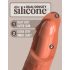 King Cock Elite 8 - dildo s vakuumskim postoljem (20 cm) - tamno prirodna