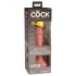 King Cock Elite 6 - s vakumskom osnovom, realistični vibrator 15 cm (tamna prirodna boja)