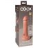 King Cock Elite 6 - s vakumskom osnovom, realistični vibrator 15 cm (tamna prirodna boja)