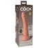 King Cock Elite 7 - realistični vibrator s vakuumom, radio 18cm - prirodan