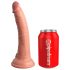 King Cock Elite 7 - realistični vibrator s vakuumom, radio 18cm - prirodan