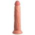 King Cock Elite 9 – vibrator s vakuumskom bazom 23 cm – prirodni