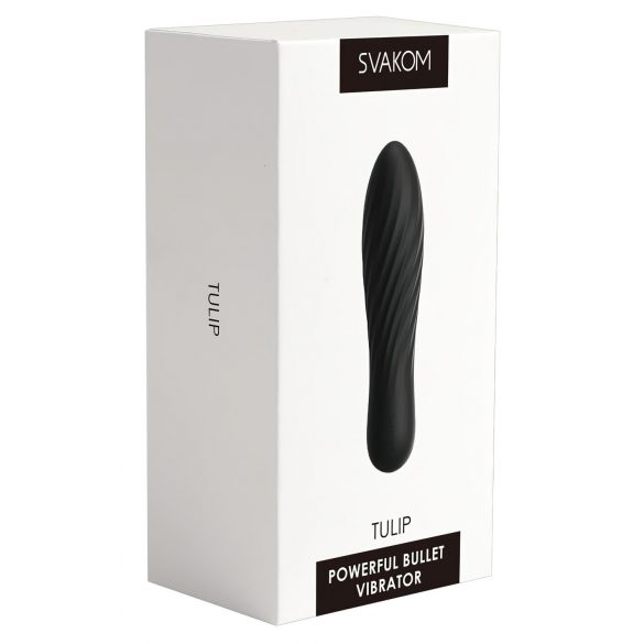 Svakom Tulip - punjivi, mini stick vibrator (crni)