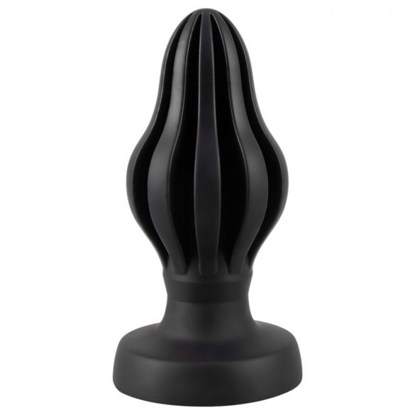 ANOS - rebrasti mekani analni dildo - 5 cm (crni)