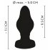 ANOS - rebrasti mekani analni dildo - 5 cm (crni)