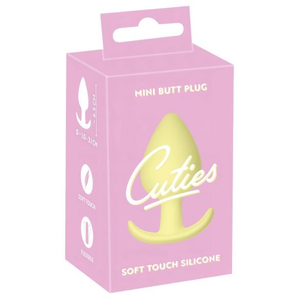 Cuties Mini Butt Plug - silikonski analni čep - žuta (3,1 cm)