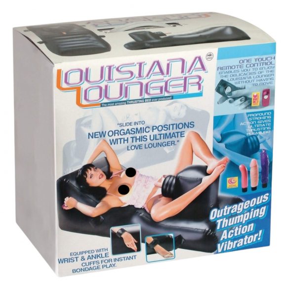 Louisiana Lounger - seksualni krevet s ugrađenim vibratorom (crni)