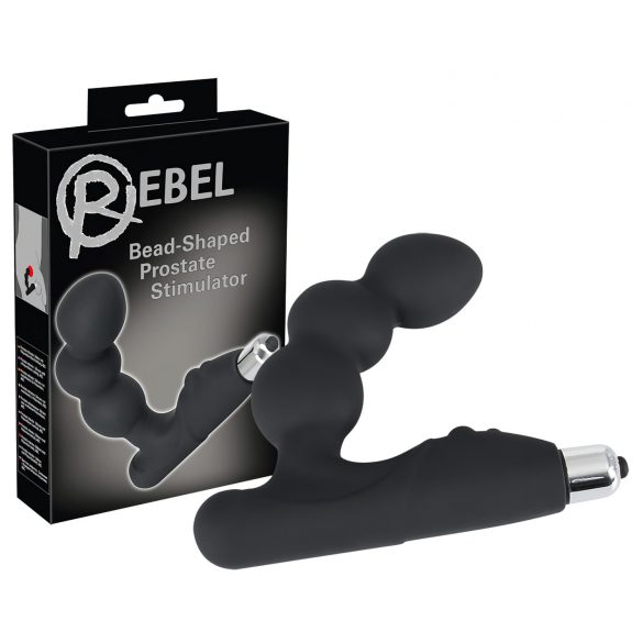 Rebel - sferični vibrator za prostatu (crni)