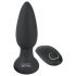 Black Velvet - rotirajući analni vibrator s perlicama (crni)