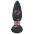 Black Velvet - rotirajući analni vibrator s perlicama (crni)