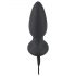 Black Velvet - rotirajući analni vibrator s perlicama (crni)