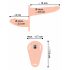 You2Toys - Strap-On - punjivi dvostruki vibrator s remenom (prirodni)