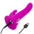 Happyrabbit Strap-On - vibrator sa zečićem na remen (ljubičasta)