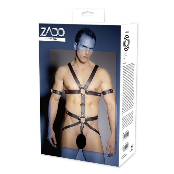 ZADO - Kožni remen body za muškarce - L/XL