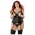 Cottelli Plus Size - gornji dio s promjenjivim tregerima (crni)