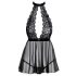 Kissable - halter lace babydoll (crna)  - L/XL