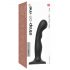 Strap-on-me P&G S - zakrivljeni, strap-on dildo (crni)