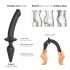 Strap-on-me Swith Semi-Realistic S - 2u1 silikonski dildo (crni)