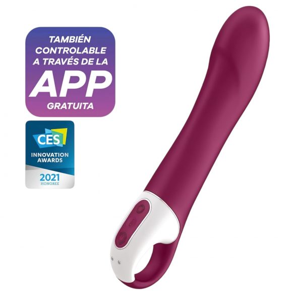 Satisfyer Big Heat - punjivi, grijaći G-točka vibrator (crveni)