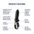 Satisfyer Hot Passion - pametni grijaći analni vibrator (crni)