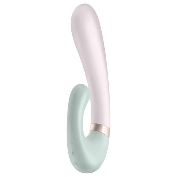 Satisfyer Heat Wave - pametan, grijaći, vibrirajući stimulator s ručkom (menta)