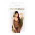 Penthouse Love on Fire - sjajni prozirni bodi s tangama (crna) - M/L