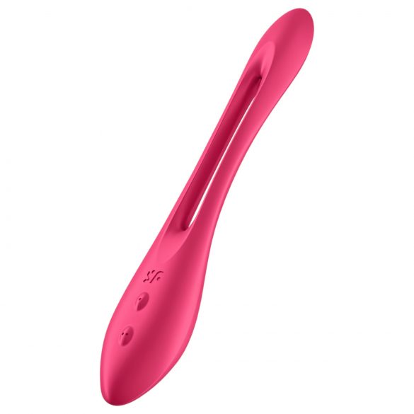 Satisfyer Elastic Joy - fleksibilni parni vibrator s akumulatorom (crveni)