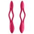 Satisfyer Elastic Joy - fleksibilni parni vibrator s akumulatorom (crveni)