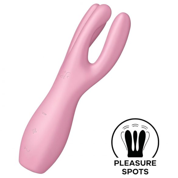 Satisfyer Threesome 3 - akumulatorski klitoralni vibrator (ružičasti)