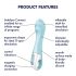 Satisfyer Air Pump Vibrator 5 - pametni pumpajući vibrator (plava)