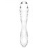 Satisfyer Dazzling Crystal 1 - Dvostruki stakleni dildo (prozirni)