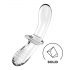 Satisfyer Double Crystal - Dildo od stakla s dva kraja (prozirno)